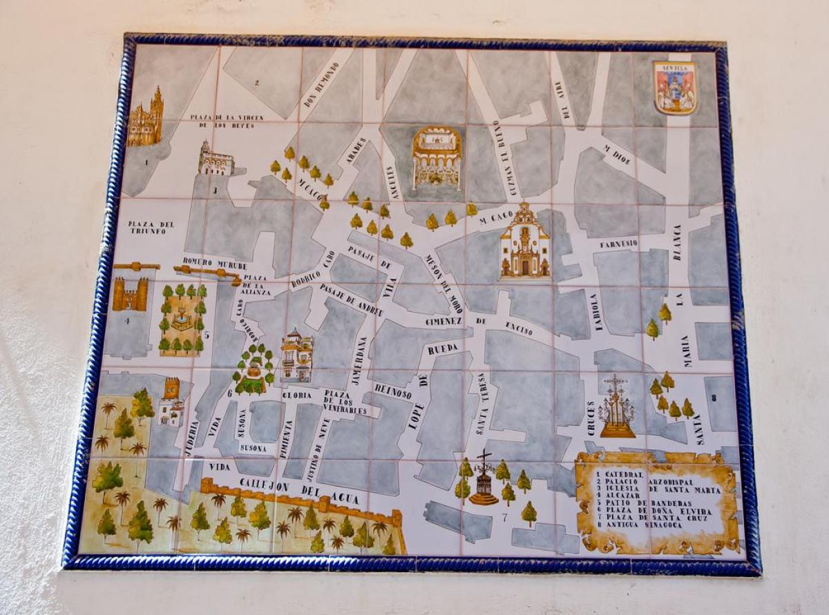 harta cartierul evreiesc Sevilla