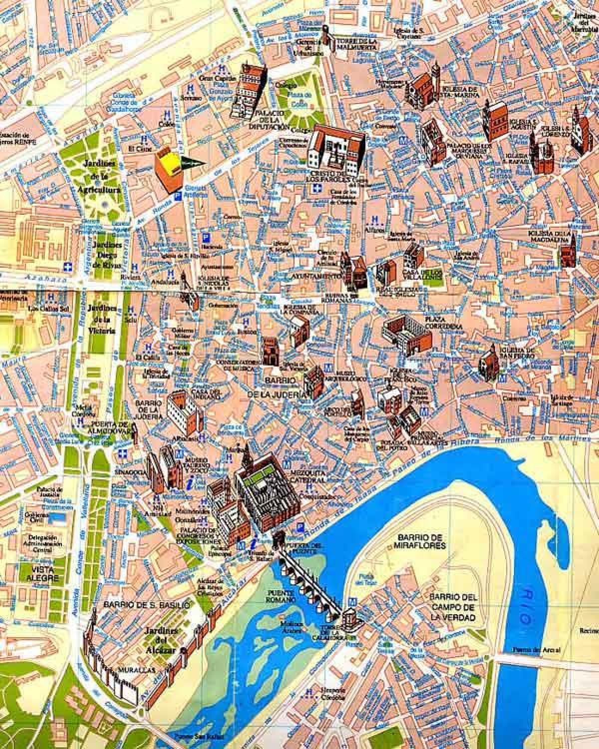 harta Sevilla tur de mers pe jos