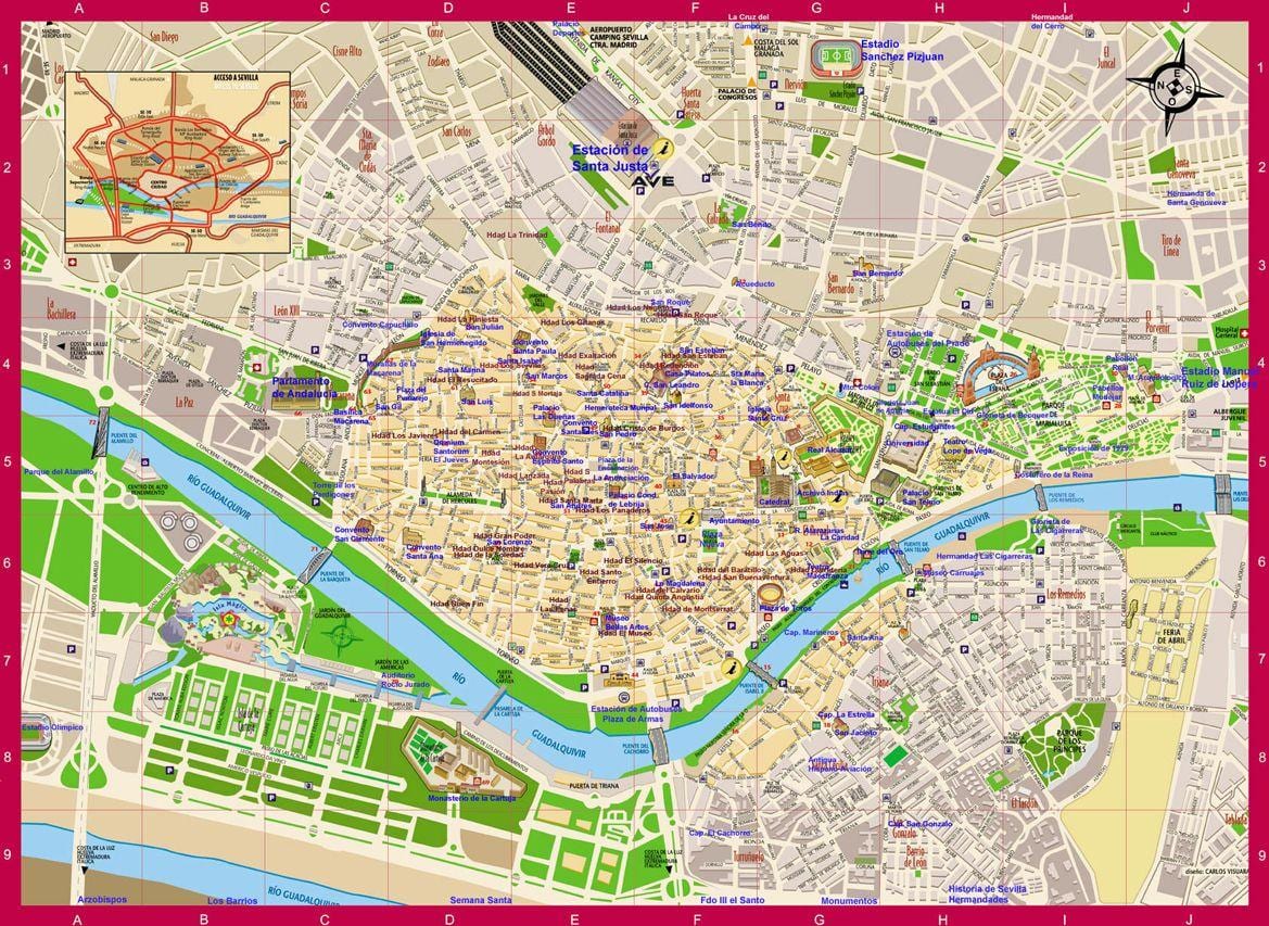 harta Sevilla zona