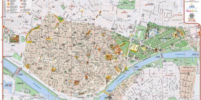 Harta de centrul orașului Sevilla 