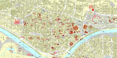Harta din Sevilla și zona înconjurătoare
