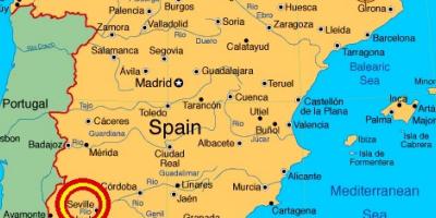 Harta spaniei arată Sevilla