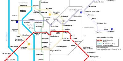 Harta de metrou Sevilla