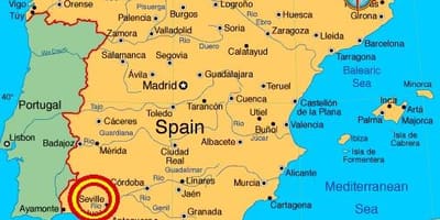 Sevilla espana hartă