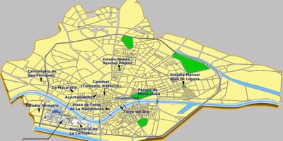 Sevilla spania atractii hartă