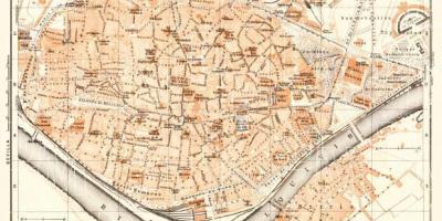 Harta vechi al orașului Sevilia, spania
