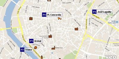 Harta Sevilla parcare