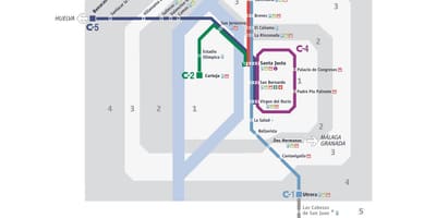 Harta tren din Sevilla 