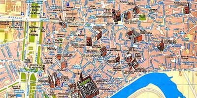 Harta Sevilla tur de mers pe jos